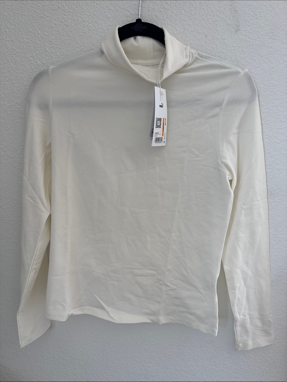 Puma Women's Long Sleeve Turtleneck in Cream